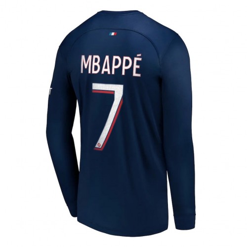 Maillot de Foot Paris Saint-Germain Mbappé 7 Domicile 2023-24 Manche Longue Maillot de Foot Paris Saint-Germain Mbappé 7 Domicile 2023-24 Manche Longue